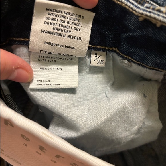 NWT Petra 153 Baggy Wide Leg High Rise Jeans Distressed Knees Size 5/26 - Picture 8 of 8